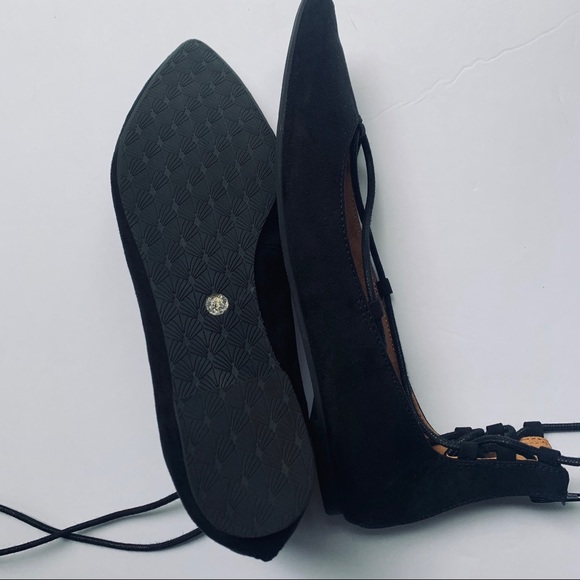 BC Suede Lace Up Ankle Flats - Picture 5 of 8